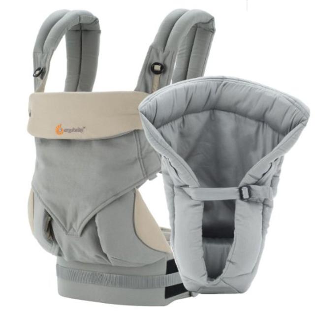 Ergobaby Bundle - 2 Items: Grey 4 Position 360 Carrier and Grey Infant Insert