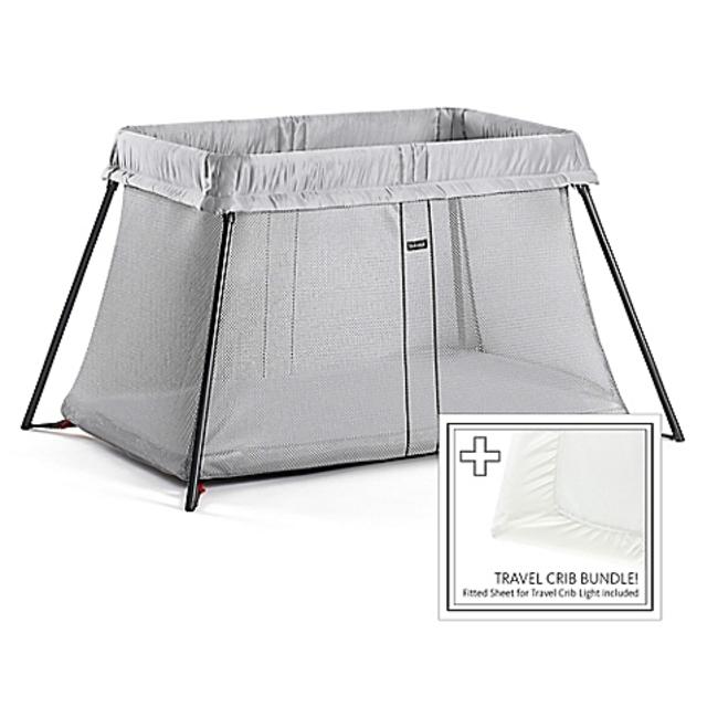 BABYBJORN® Travel Crib Light Bundle in Silver