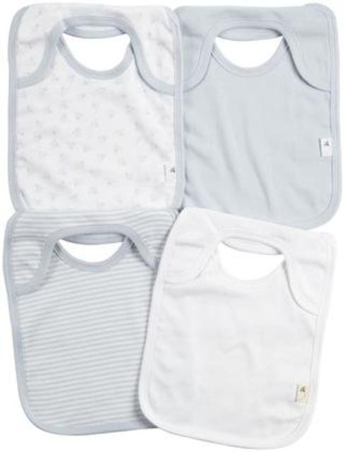 Burt's Bees Baby Bibs - Organic Cotton - Sky - 4 ct