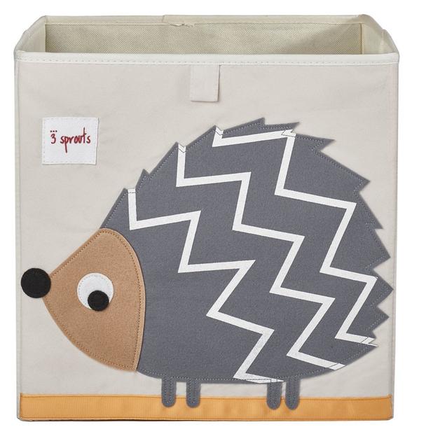 3 Sprouts Storage Box, Hedgehog, Grey