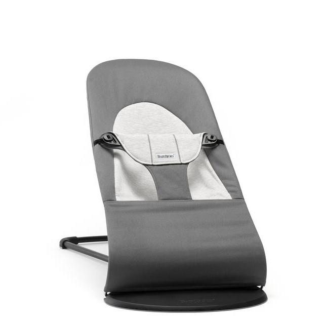 BABYBJORN Bouncer Balance Soft - Dark Gray/Gray, Jersey Cotton