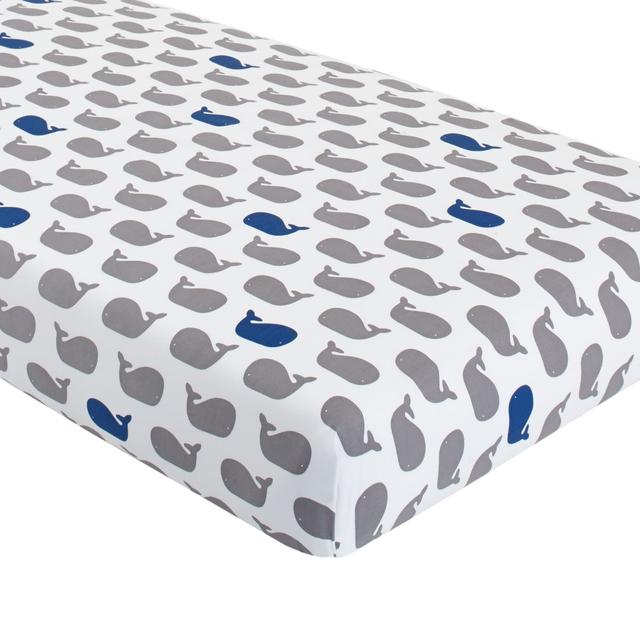 Make a Splash Crib Fitted Sheet (Blue Whale)
