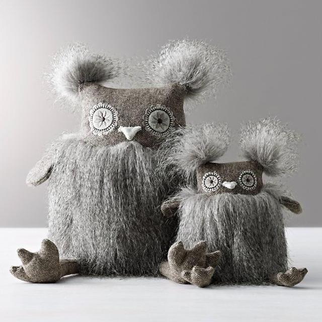 Wooly Plush Owl, Small