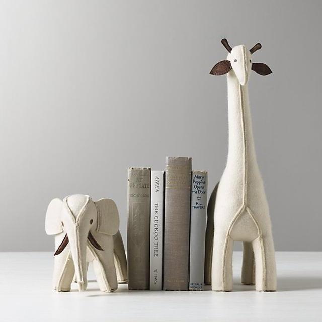 Wool Felt Animal Bookend - Elephant