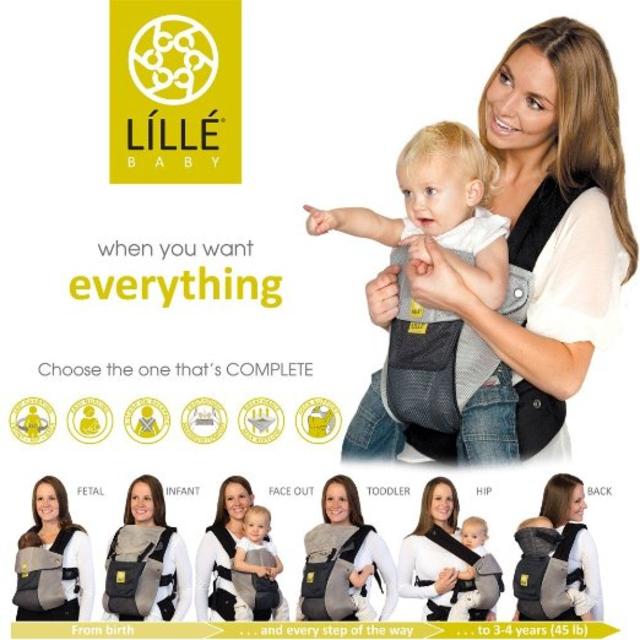 SIX-Position, 360° Ergonomic Baby & Child Carrier by LILLEbaby – The COMPLETE Airflow (Mist)