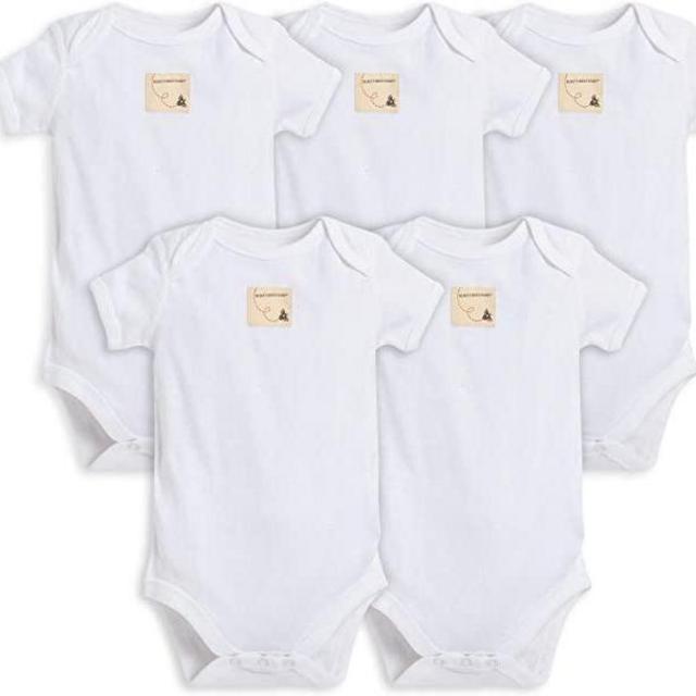 Burt's Bee's Baby Unisex Baby Bodysuits, 5-Pack Short Sleeve One-Pieces, 100% Organic Cotton