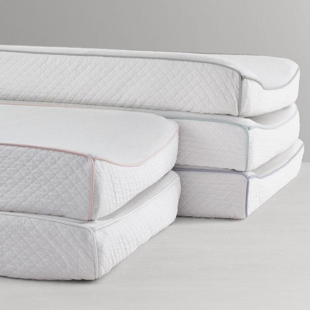RH VINTAGE-WASHED DIAMOND MATELASSÉ CHANGING PAD COVER - WHITE