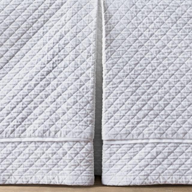 RH VINTAGE-WASHED DIAMOND MATELASSÉ CRIB SKIRT