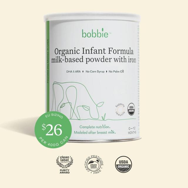 Bobbie Organic Formula, 400 g can