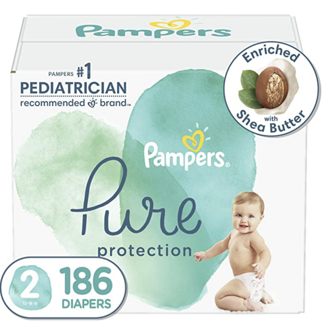 Pure Pampers Diapers - Size 2