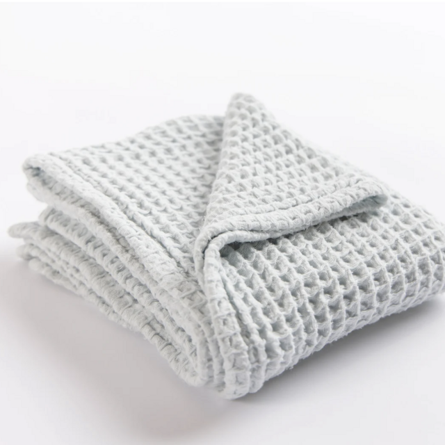 Pale Blue Waffle Blanket