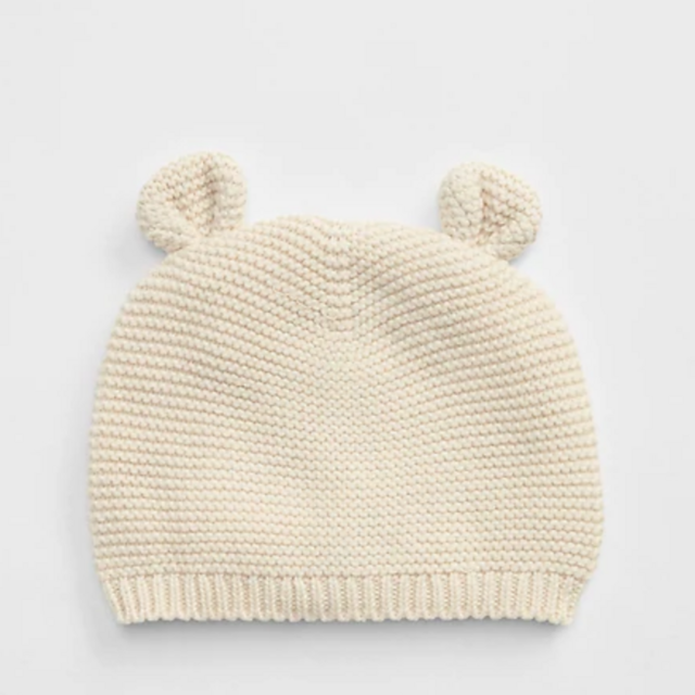 Baby Brannan Bear Beanie 0-3M in Vanilla