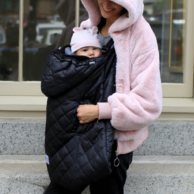 K-Poncho in Black 0-3M