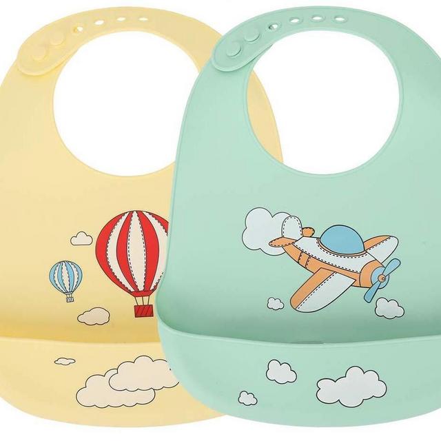 Silicone Baby Bibs - Set of 2