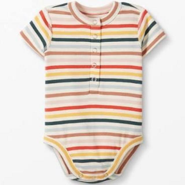 Baby Henley Bodysuit In Organic Cotton