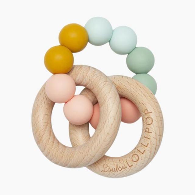 Loulou Silicone & Wood Teething Rattle