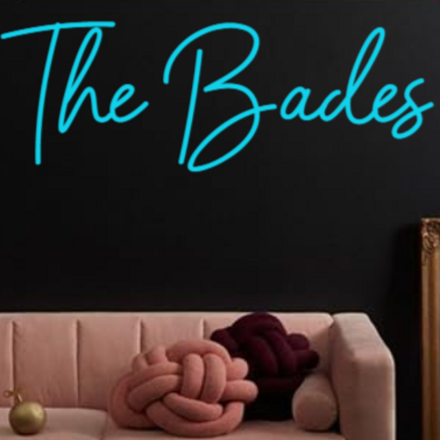 Neon Sign Customizable (Bade Last Name)