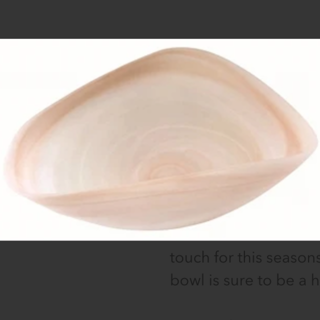 Blush and White Alabaster Matte Decorative Bowl