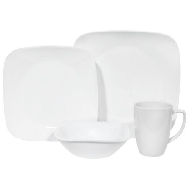 Corelle® Square™ 16pc Dinnerware Set Pure White