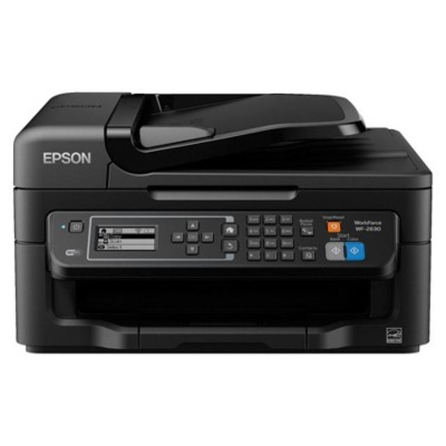 Epson WorkForce WF-2630 All-in-One Color Multifunction Injet Printer - Black (C11CE36201)