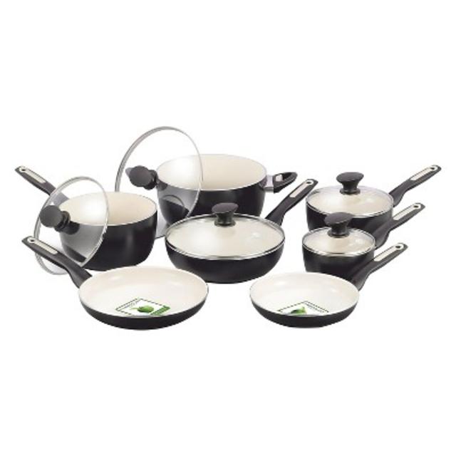 GreenPan Rio 12pc Cookware Set - Black