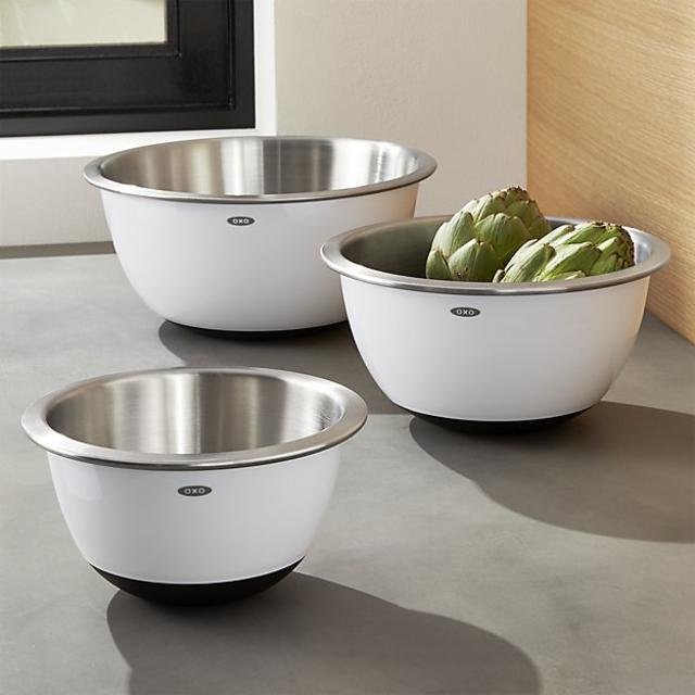 Set of 3 OXO ® Stainless Steel Mixing Bowls