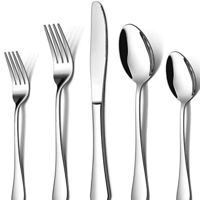 LIANYU 20 Piece Silverware Flatware Cutlery Set, Stainless Steel Utensils Service for 4, Include Knife Fork Spoon, Mirror Polished, Dishwasher Safe