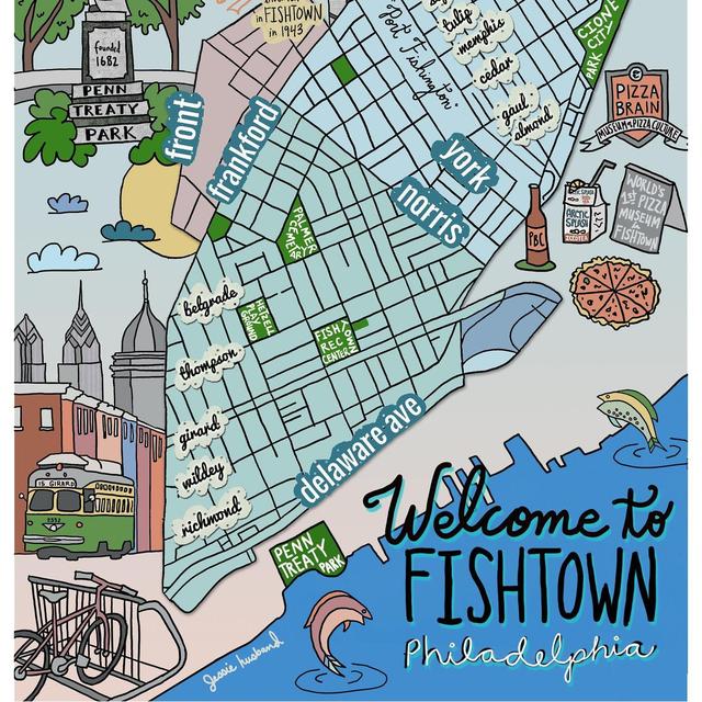 Map of Fishtown, Philadelphia
