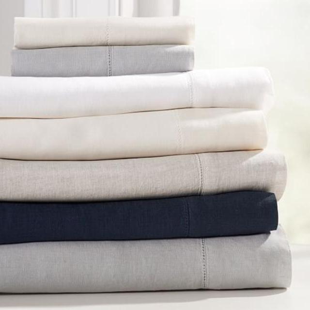 Belgian Flax Linen Sheet Set - White, Queen