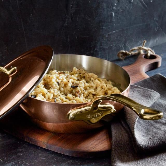 Mauviel Copper Curved Splayed Sauté Pan