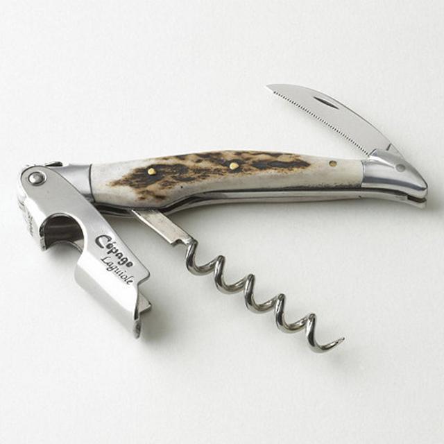 Jean Dubost Laguiole Stag Horn Waiter Style Corkscrew