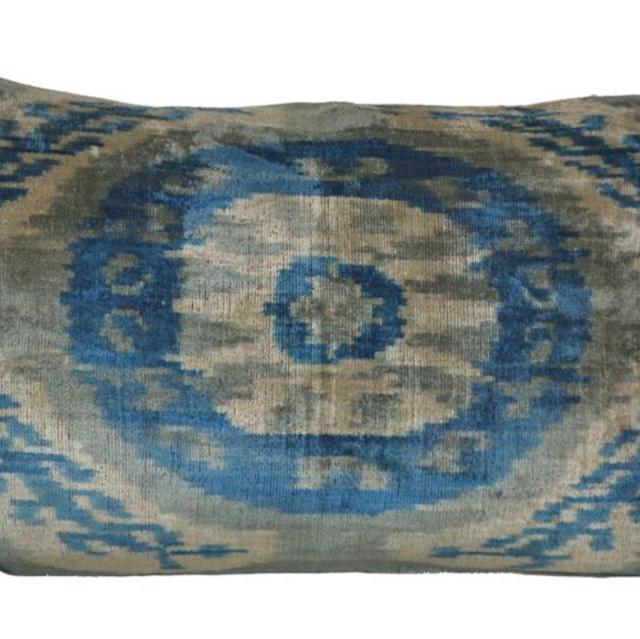 Dorian 16x24 Silk Pillow, Blue