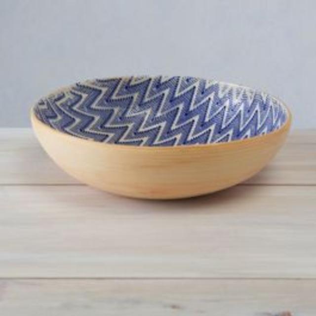 Cobalt Chevron Serving Bowl