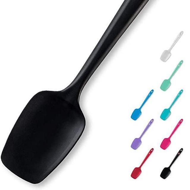 DI ORO Seamless Series Silicone Spoon Spatula - BPA Free Pro-Grade Non-Stick 600ºF Heat-Resistant Rubber Spoonula - Versatile Silicone Kitchen Scraper Utensil for Baking and Cooking (Red)