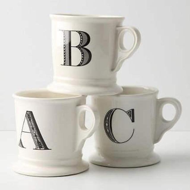 [Anthropologie] Monogrammed Mug (E and M)