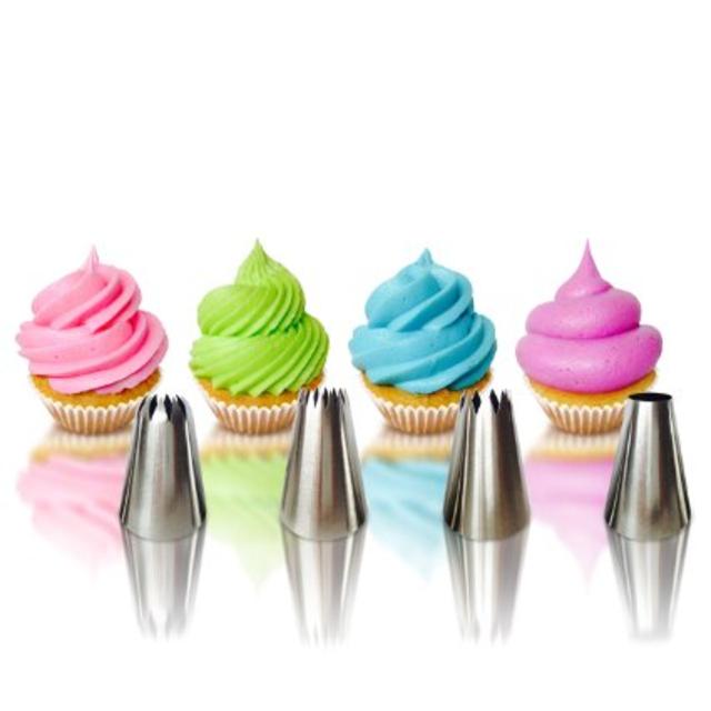 [Amazon] Cupcake Decorating Kit -X-Large Stainless Steel Tips & Icing Bags