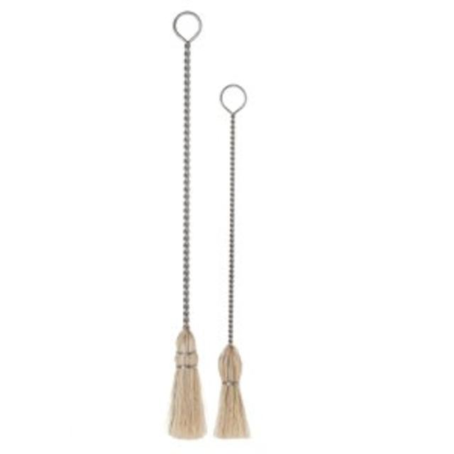 Bürstenhaus Redecker Pastry Brush with Natural Pig Bristle and Zinc-Coated Steel Twisted Wire Handle, Set of 2, 7-Inch and 9-1/4 Inch