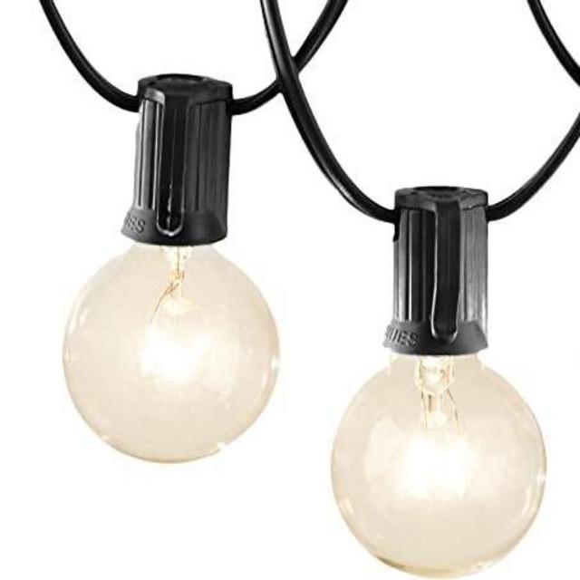 Amazon Basics Patio String Light, 50 Feet, Black