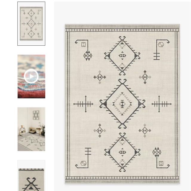 Damali Black & White Rug