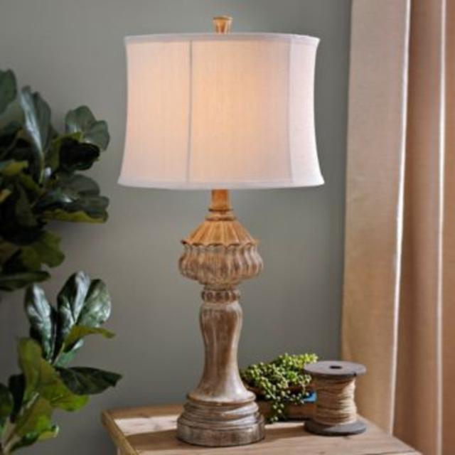 Distressed Natural Table Lamp