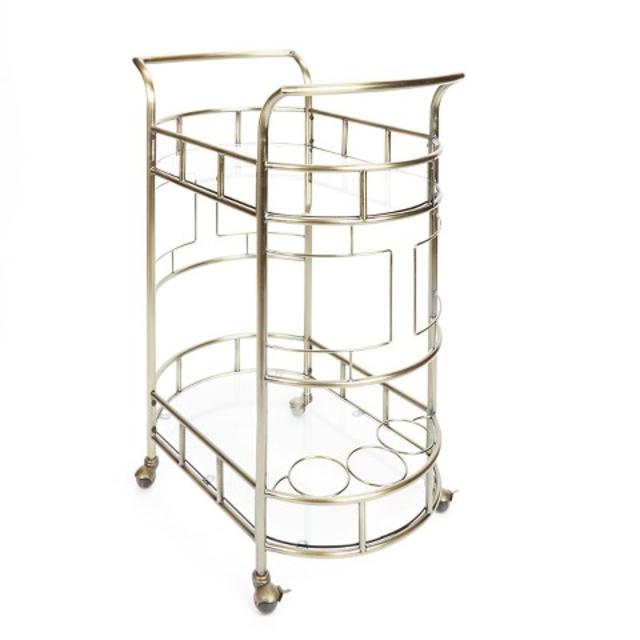 Sinclair 2-Tier Bar Cart - Silverwood product details page