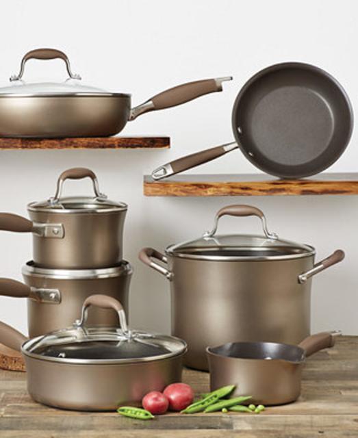 Advanced Bronze Hard-Anodized 12-Pc. Cookware Set