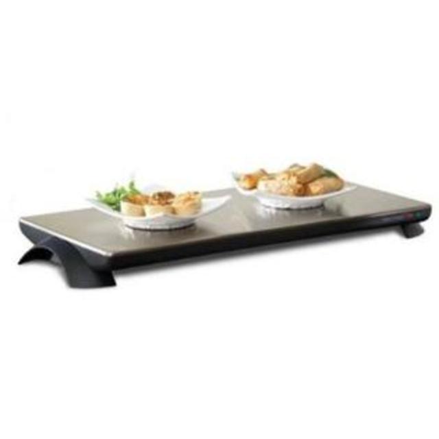 Toastess Toastess TWT-40 Silhouette 1000-Watt Cordless Classic Stainless-Steel Warming Tray, 4 Plate