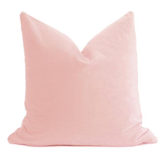 Blush Velvet Pillow Cover - Belgium Velvet - Blush Pillow - Light Pink Pillow - Velvet Pillow - Pink Throw Pillow - Rose Quartz Pillow Cover