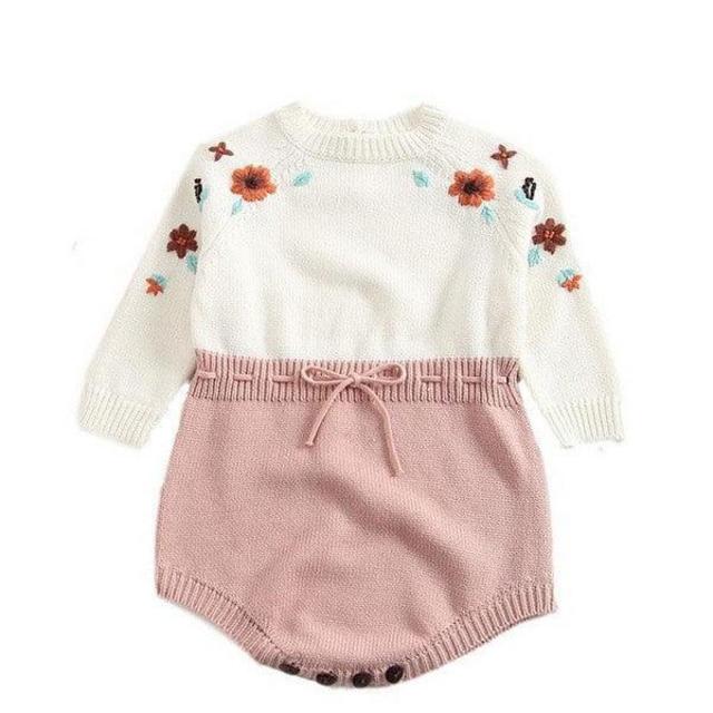 Flower Knitted Romper