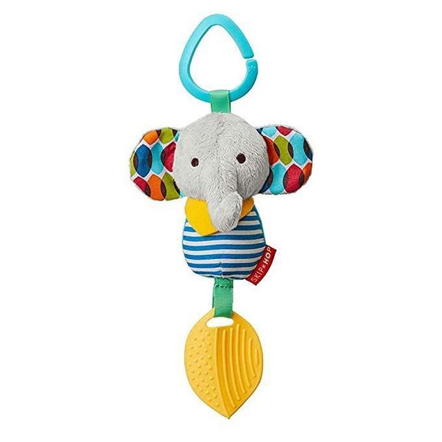 Skip Hop Bandana Buddies Activity Chime & Teether Stroller Toy, Elephant