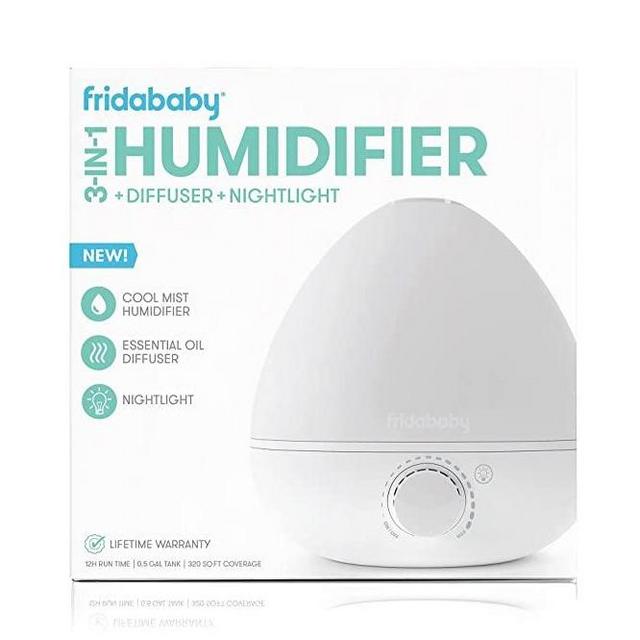 Frida Baby Fridababy 3-in-1 Humidifier with Diffuser and Nightlight, White