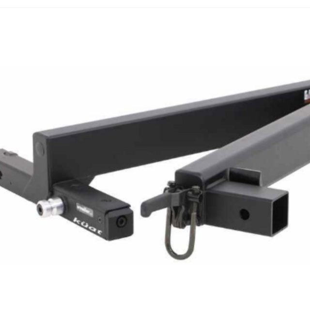 Swing-away bike rack adapter