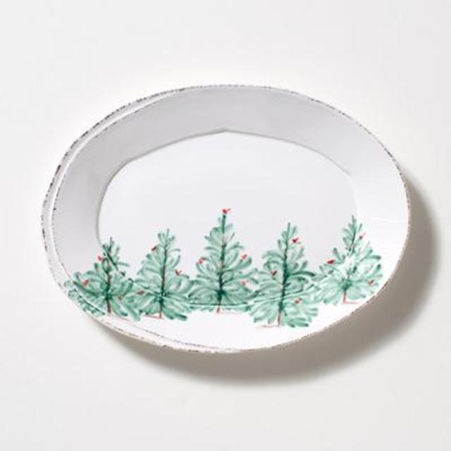 VIETRI LASTRA HOLIDAY SM OVAL PLATTER