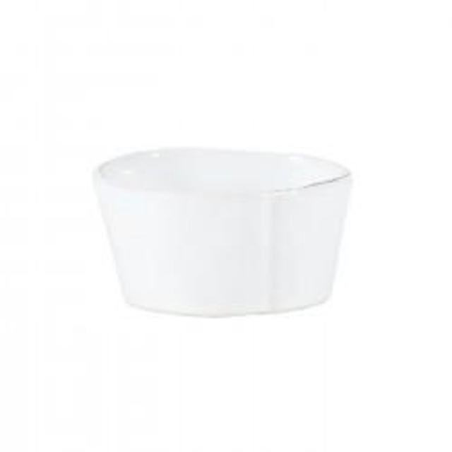 VIETRI LASTRA WHITE CONDIMENT BOWL
